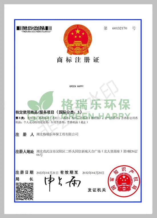 GREENHAPPY商標(biāo),商標(biāo)注冊