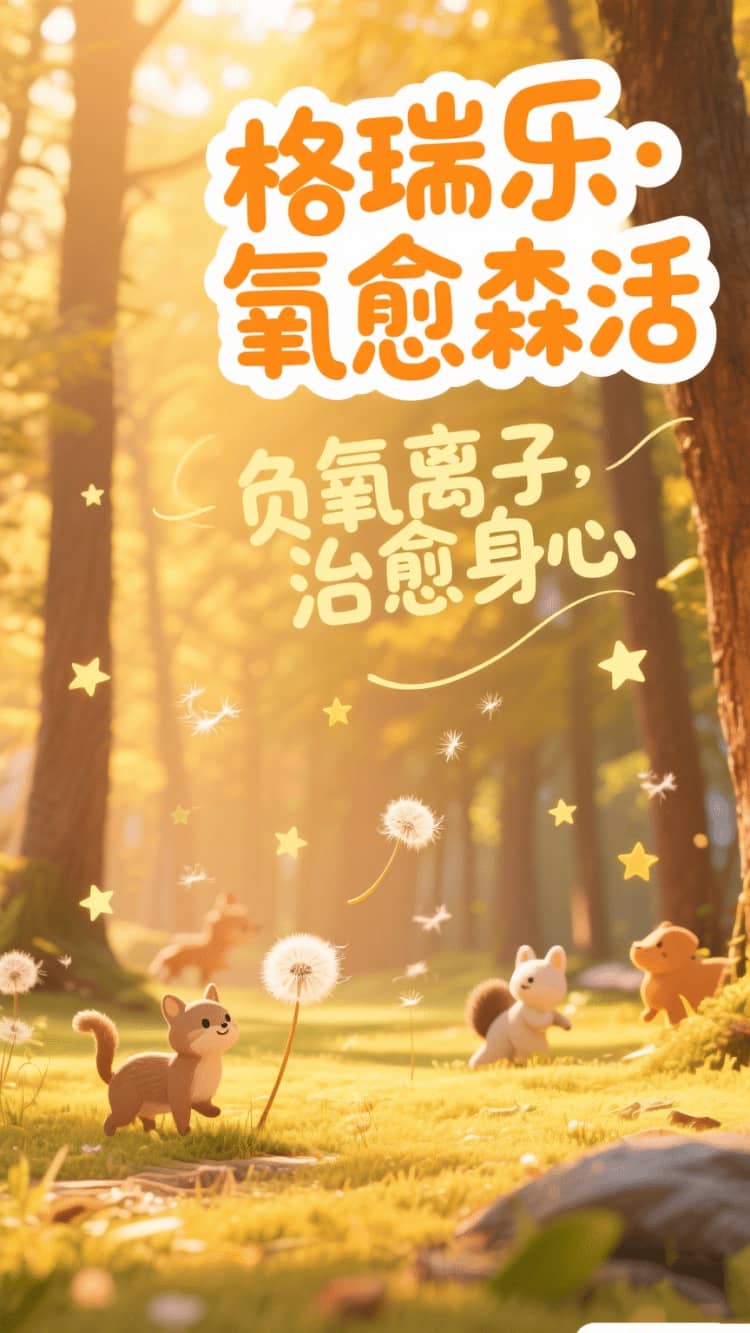 格瑞樂?氧愈森活，負(fù)氧離子，治愈身心